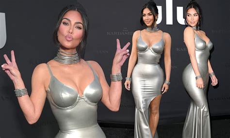 Kim Kardashian Wows In Thierry Mugler Gown At The Premiere Of New Hulu