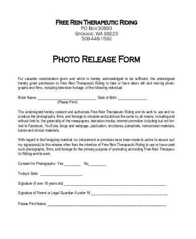 FREE 8+ Sample Print Release Forms in MS Word | PDF