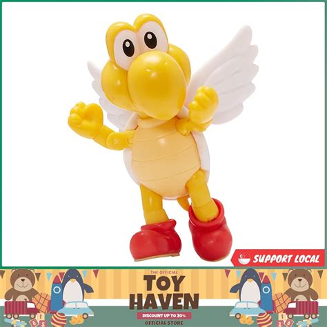 Sgstock Super Mario Collectible Red Para Koopa Troopa 4 Poseable Articulated Action Figure