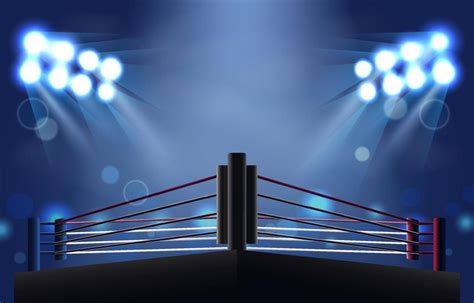 Boxing Ring Background With Spotlight Vector Art At Vecteezy