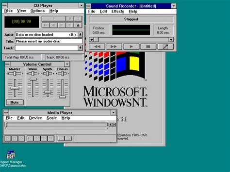 Free Download Microsoft Windows Nt Version 31 1985 1993 Wallpaper