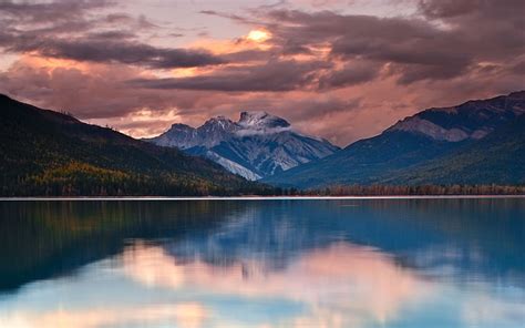 Hd Wallpaper Brown Mountains Canada British Columbia Lake Nature