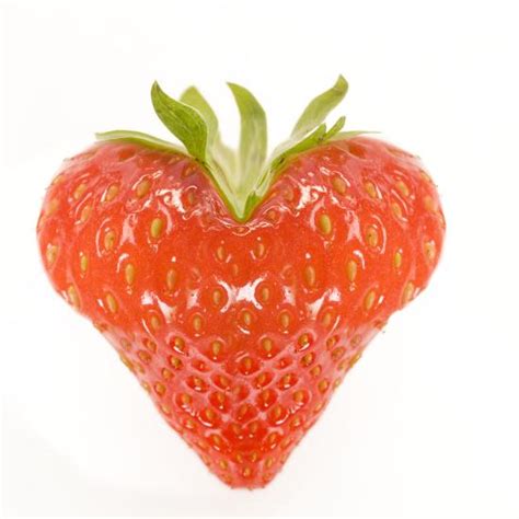 Strawberry Heart Shaped Photographic Print