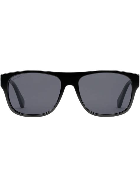 gucci eyewear rectangular frame acetate sunglasses farfetch