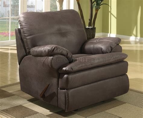 brown upgraded fabric modern reclining sofa woptional items