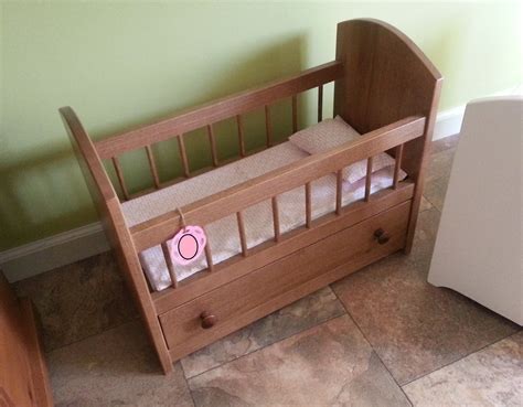 American Reborn Doll Crib Trundle Bed Wood By Alaratessalexbres