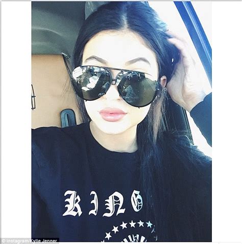 kylie jenner goes make up free as she puckers up for another selfie daily mail online