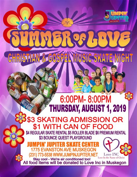 Students must have an instrument. Christian Music Skate Flyer - 3 or 1 Summer 2019 | Jumpin' Jupiter Skate & Fun Center