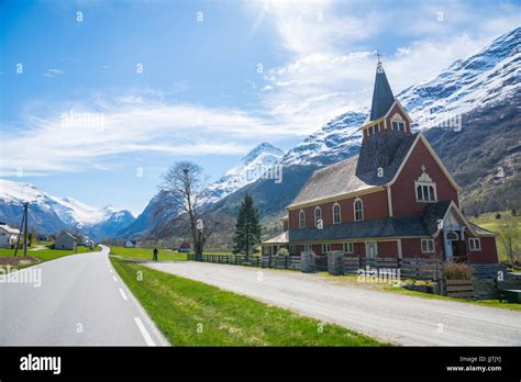 Olden Church Olden Norway Sogn Og Fjordane Stock Photo Alamy