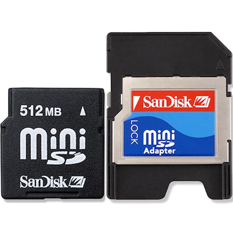 Digitalsonline Sandisk 512mb Minisd Card Incl Sd Adapter Mini Sd Kaart