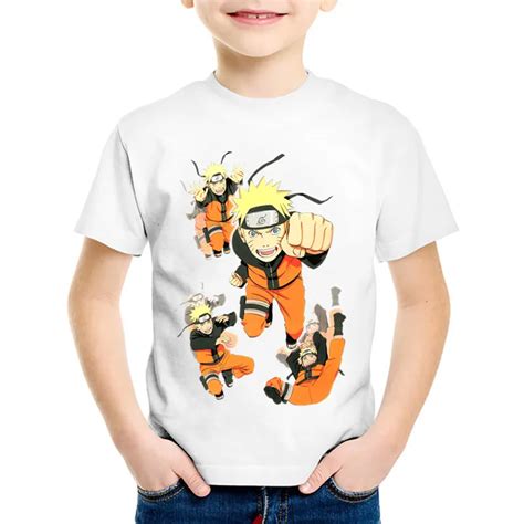 Anime Print Uchiha Sasuke Uzumaki Naruto Children Funny T Shirts Kids