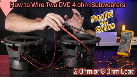 Parallel wiring of speakers reduces the resistance seen by the amp. Wiring Two DVC 2 Ohm Subwoofers - 2 Ohm Parallel vs 8 Ohm Series Wiring - YouTube
