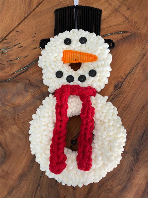 Snowman Wreath Etsy