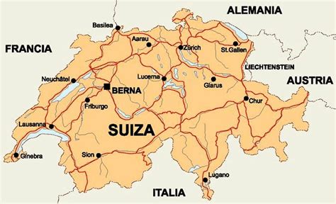 Mapa De Suiza Datos Interesantes E Información Sobre El País