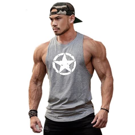 Gym New Fashion Cotton Sleeveless Shirts Tank Top Men Fitness