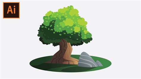 How To Draw A Tree In Adobe Illustrator At How To Draw