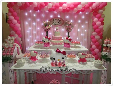 A Hello Kitty Themed Birthday Party With Pink Balloons
