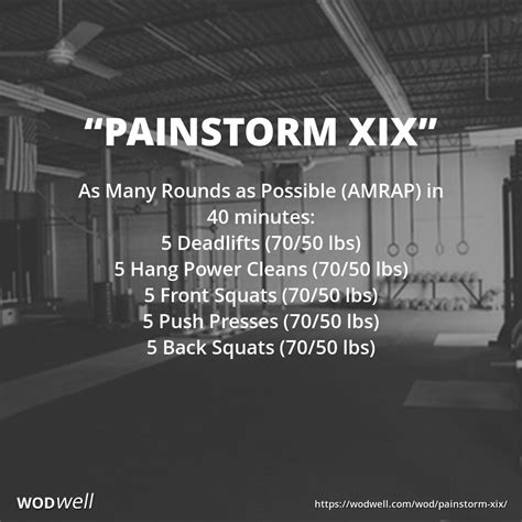 Painstorm Xix Workout Brand X Crossfit Benchmark Wod Wodwell Wod