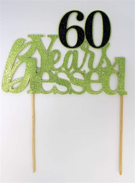 Years Blessed Cake Topper Pc Th Birthday Th Anniversary