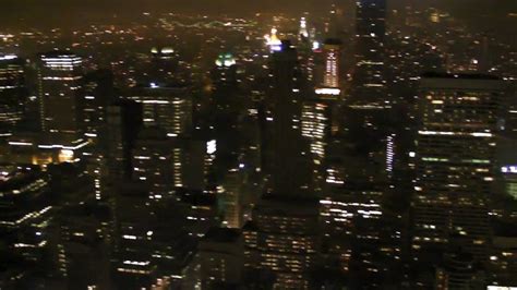 New York Skyline By Night Hd Recording From Rockefeler Building Youtube