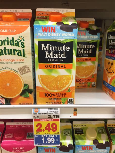 Minute Maid Orange Juice Only 199 Kroger Couponing