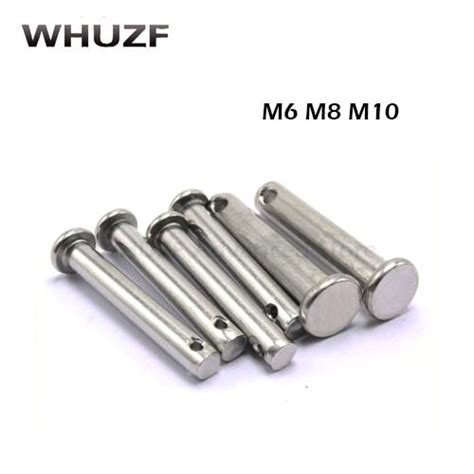 m6 m8 m10 clevis pins with head 304 stainless steel pin shaft flat head cylindrical pin
