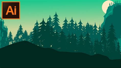 Adobe Illustrator Cc Tutorial How To Make A Forest Background Forest