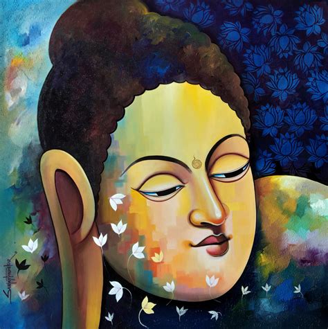 Buy Buddha Handmade Painting By Sanjay Tandekar Codeart329835044