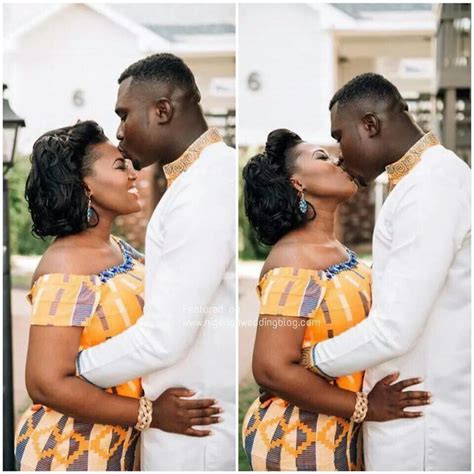Ghanaian Couple On Their Wedding Day Engagement Looks African Wedding Ghana Wedding
