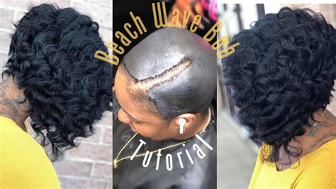Bob hairstyles are one of the most admired hairstyles among women. How to do a Quickweave CURLY Beach wave bob | No Leave Out ...