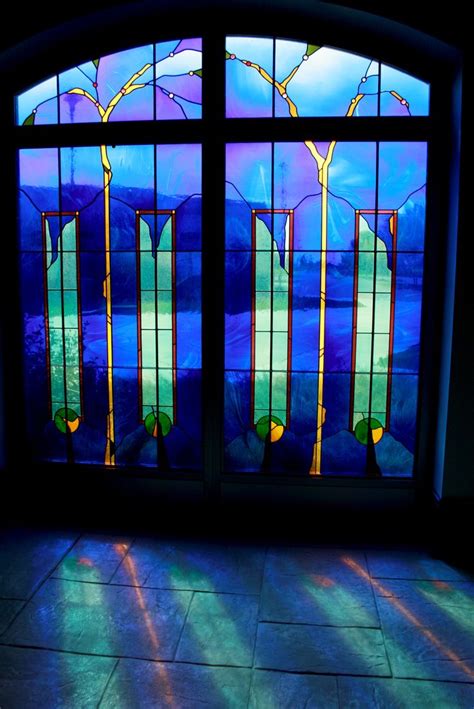 Stained glass is the perfect addition to any bathroom or powder room because it gives residents the ability to utilize natural light without risking privacy. 17 Best images about Stained glass doors on Pinterest ...