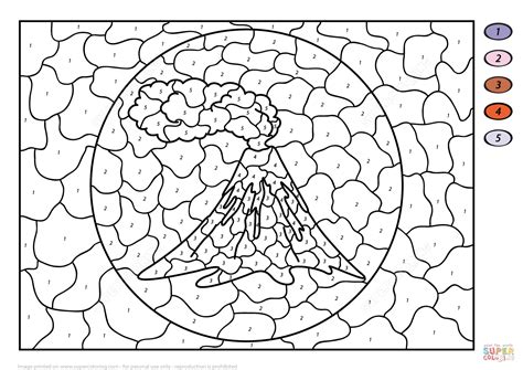 Free printable volcano coloring pages for kids important segment of 24 photograph. Volcanic Eruption Color by Number | Free Printable ...