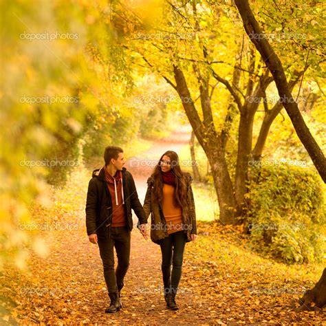 Couple In Autumn Park — Stock Photo © Geribody 33758251
