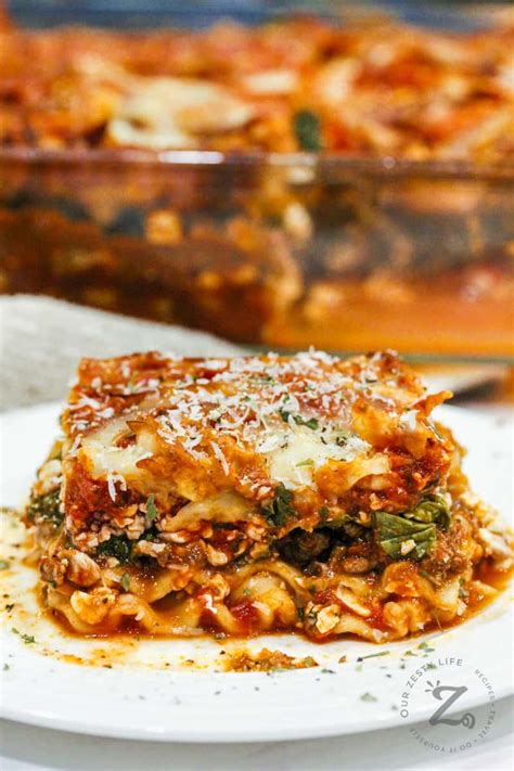 Spinach Lasagna Easy And Versatile Recipe Our Zesty Life