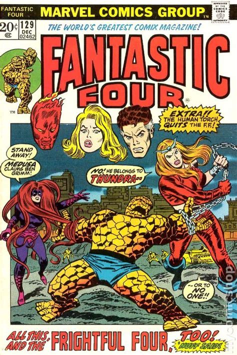 Fantastic Four 1961 1st Series 129 Marvel Comics Cover Medusa Ben