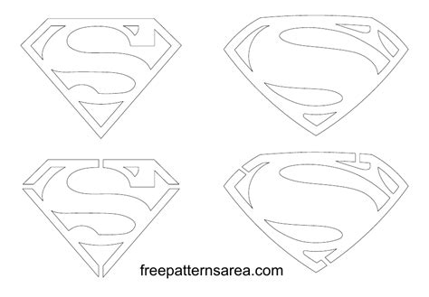 Superman Logo Outline Stencil Templates Download Printable Pdf
