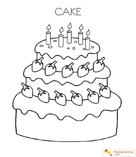 Get crafts, coloring pages, lessons, and more! Birthday Cake Coloring Page 13 | Free Birthday Cake ...