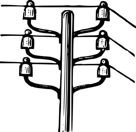 Power Pole With Power Lines Icons Png Free Png And Icons Downloads