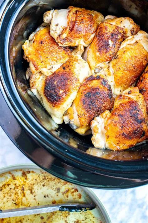 Ultimate Slow Cooker Lemon Chicken Thighs