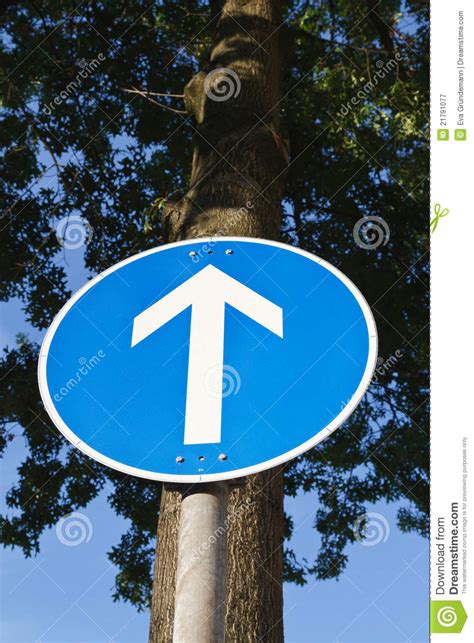 Keep Straight Traffic Sign Stock Image Image Of Direction