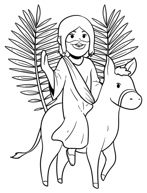 7 Best Palm Sunday Sunday School Coloring Pages Free Printable Pdf For