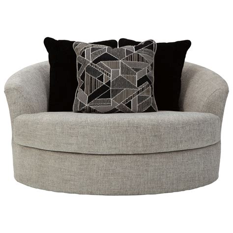 Megginson Oversized Round Swivel Chair By Benchcraft At Crowley