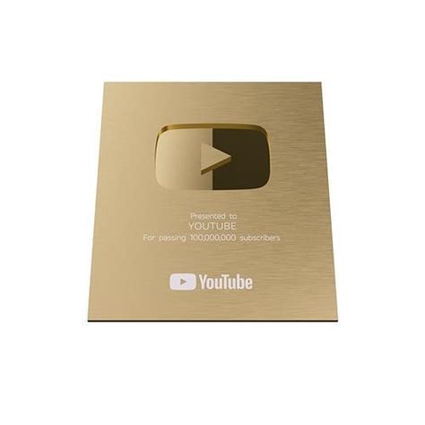 Youtube Gold Play Button 3d Model Cgtrader