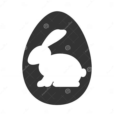 The Outlines Of The Easter Bunny In An Abstract Easter Egg Stock Vector