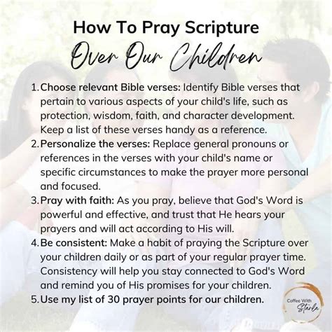 30 Prayer Points For Our Children Pdf Coffee With Starla