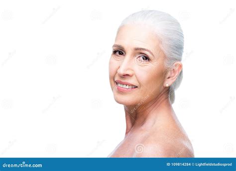 Naked Senior Woman Stock Photo Image Of Person Smile