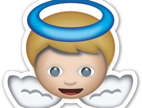 Emoji Clipart Angel Emoticon Angel Whatsapp Png Download Large