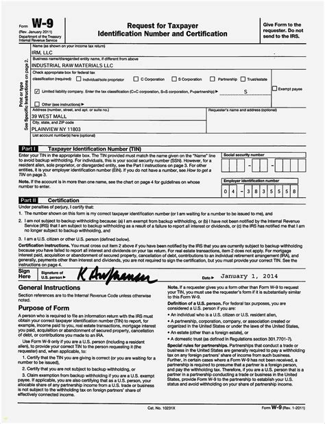 Irs Form W Fillable Online