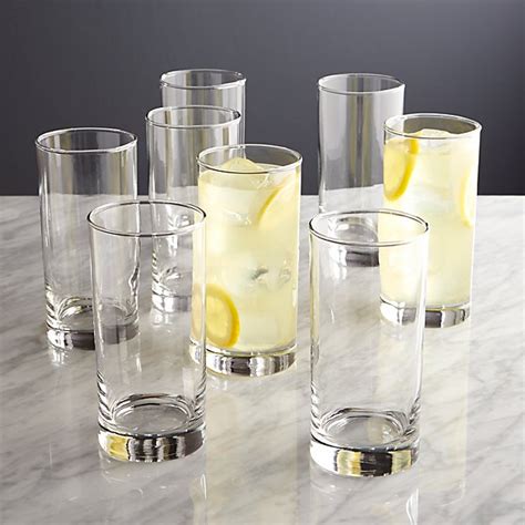 Boxed Highball Glasses Set Of 8 Crate And Barrel