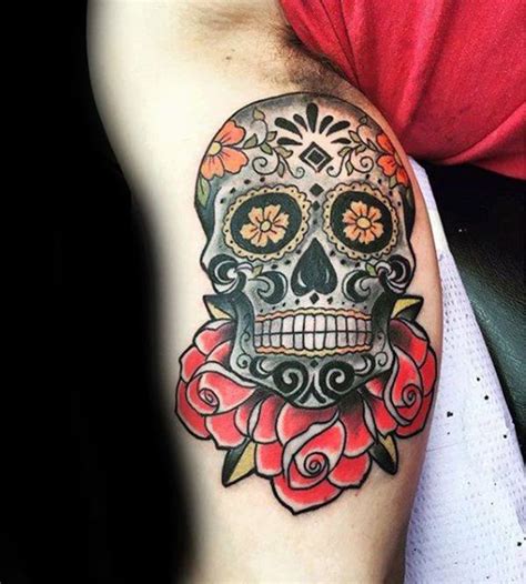 So many people who love sugar skull tattoo designs use this as a way to commemorate their departed friends and family. 155 Sugar Skull Tattoo Designs with Meaning - Wild Tattoo Art